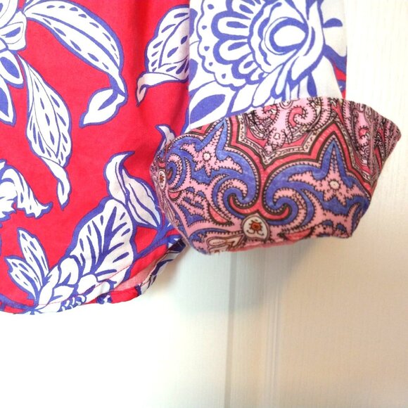 Talbots / Ruby Rd. - 100% cotton, Floral button down shirt - 14 - Picture 4 of 6
